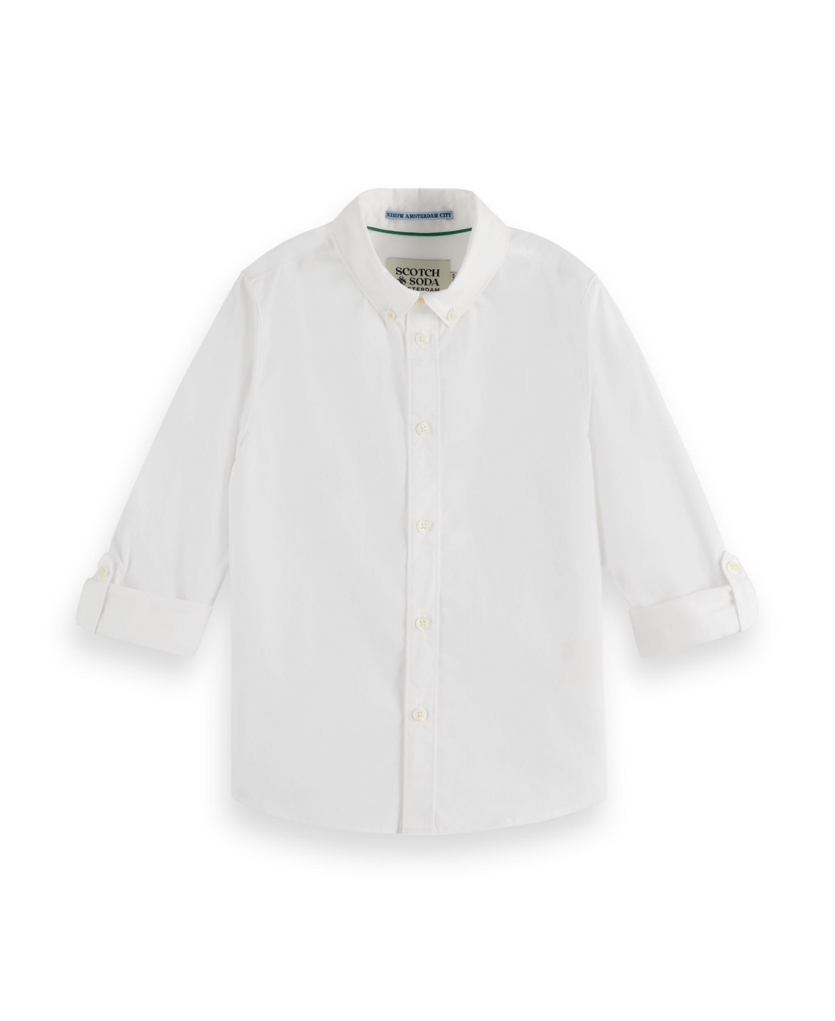 Scotch & Soda Kids' Cotton Dobby Button-down Shirt