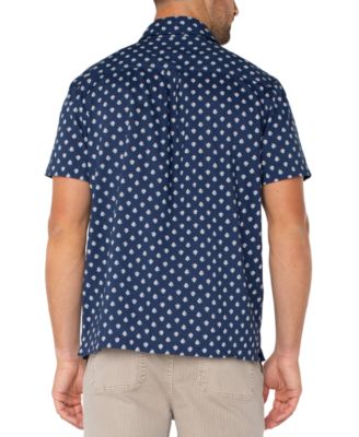 Мужская рубашка на пуговицах с коротким рукавом и цветочным принтом Liverpool Los Angeles спереди