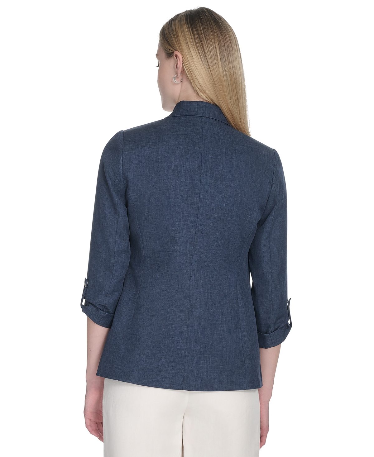 Calvin Klein Petite Faux Denim 3/4-sleeve Jacket