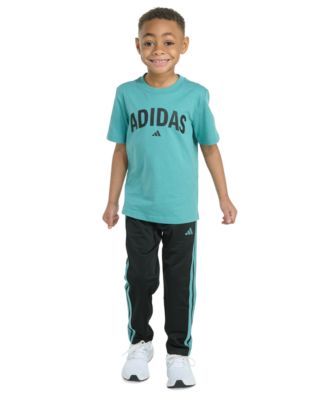 adidas - Little Boy Short Sleeve T-Shirt & Tricot Pant Set