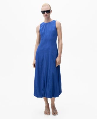 MANGO - Women's Puffed Hem Midi Dress