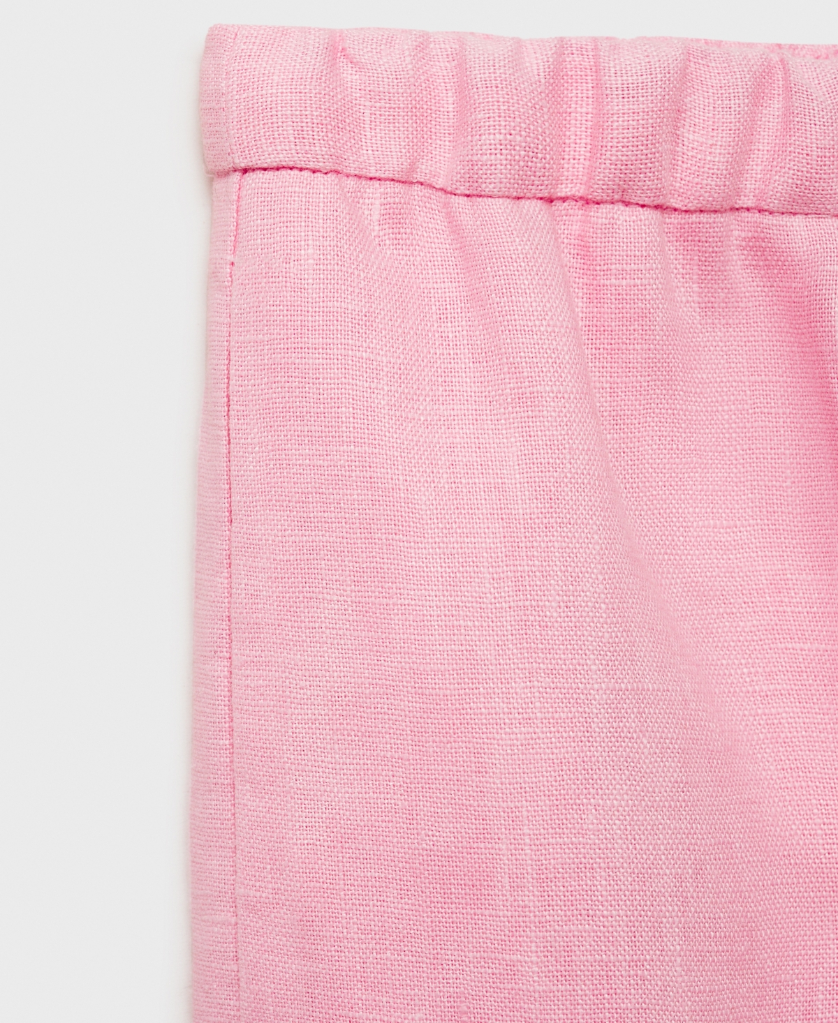Shop Mango Women's Bow Straight-fit Linen Pants
