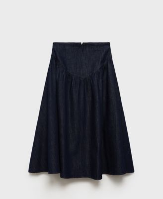 MANGO - Women's Flared Denim Skirt