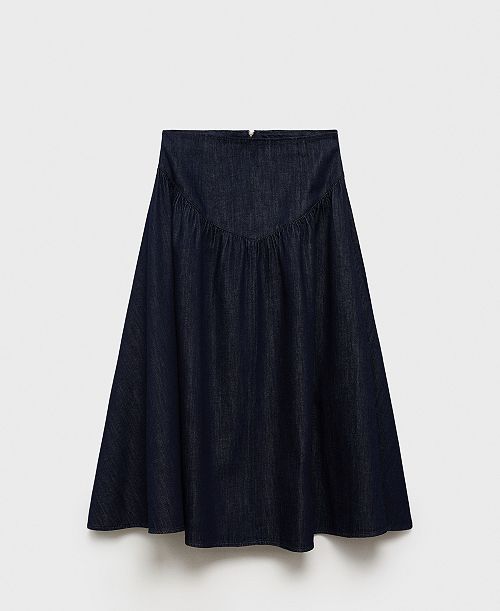 alfani MANGO Women's Flared Denim Skirts Women's Fashion Shoes & Accessories