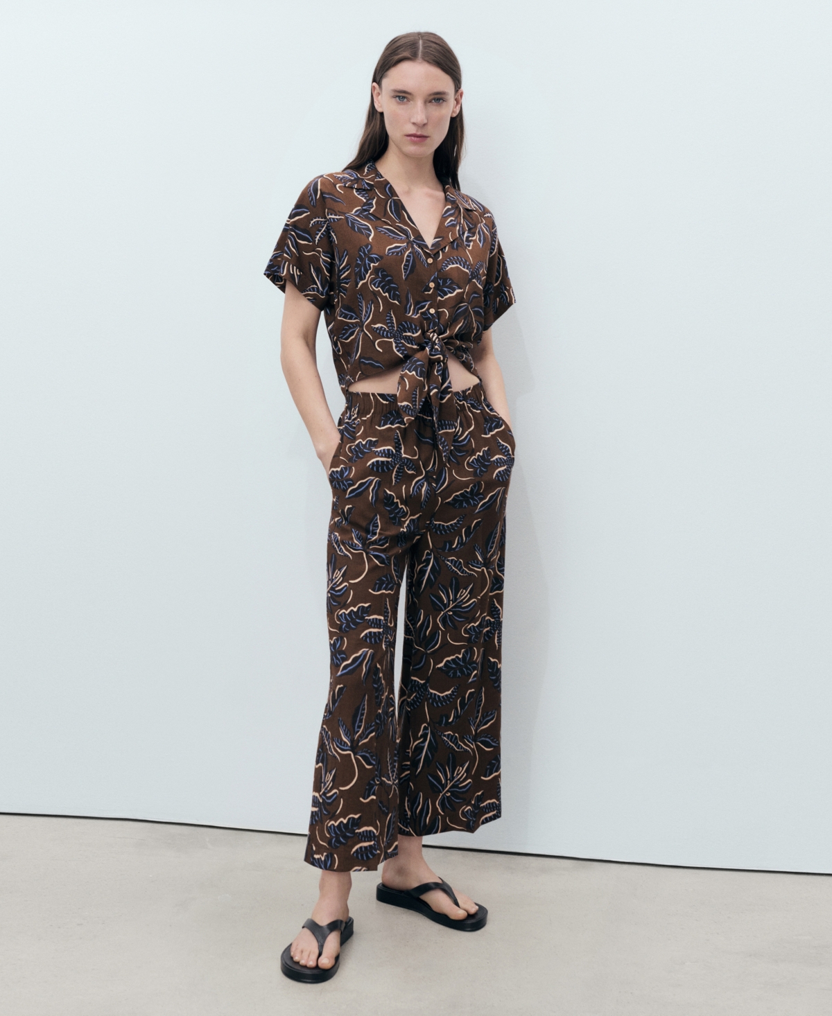 Mango Women's Printed Culotte Pants