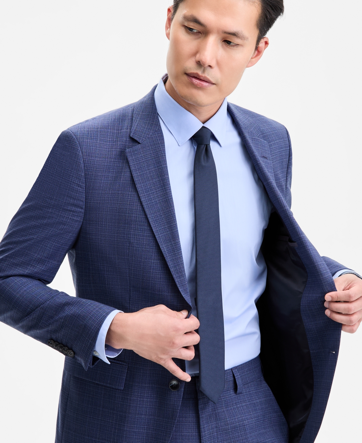 Hugo Boss Hugo By  Men's Modern-fit Plaid Suit Jacket In Blue