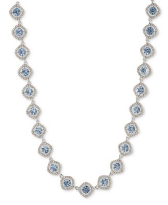 Колье-ошейник с серебристым паве и цветными кристаллами Givenchy, удлинитель 16 дюймов + 3 дюйма