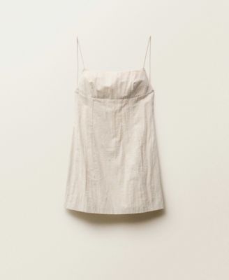 Women's Frayed Neckline Cotton Dress