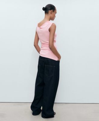 Women's Asymmetrical Fine-Knit Top