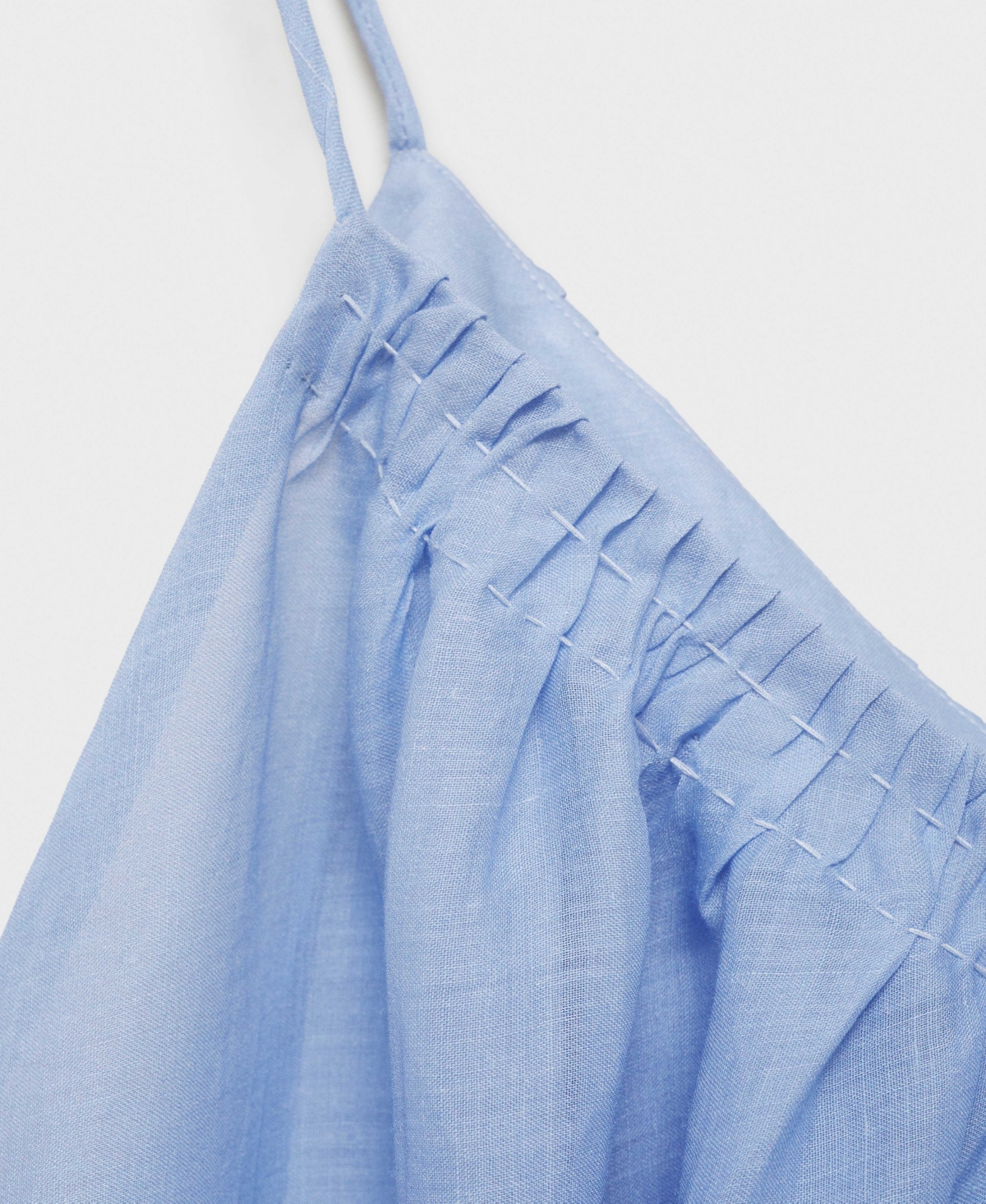 Mango Chemise De Nuit En Ramie Effet Dégradé Bleu - Femme - L -  In Blue
