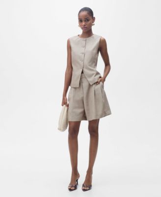 Women's Striped Lyocell Suit Vest