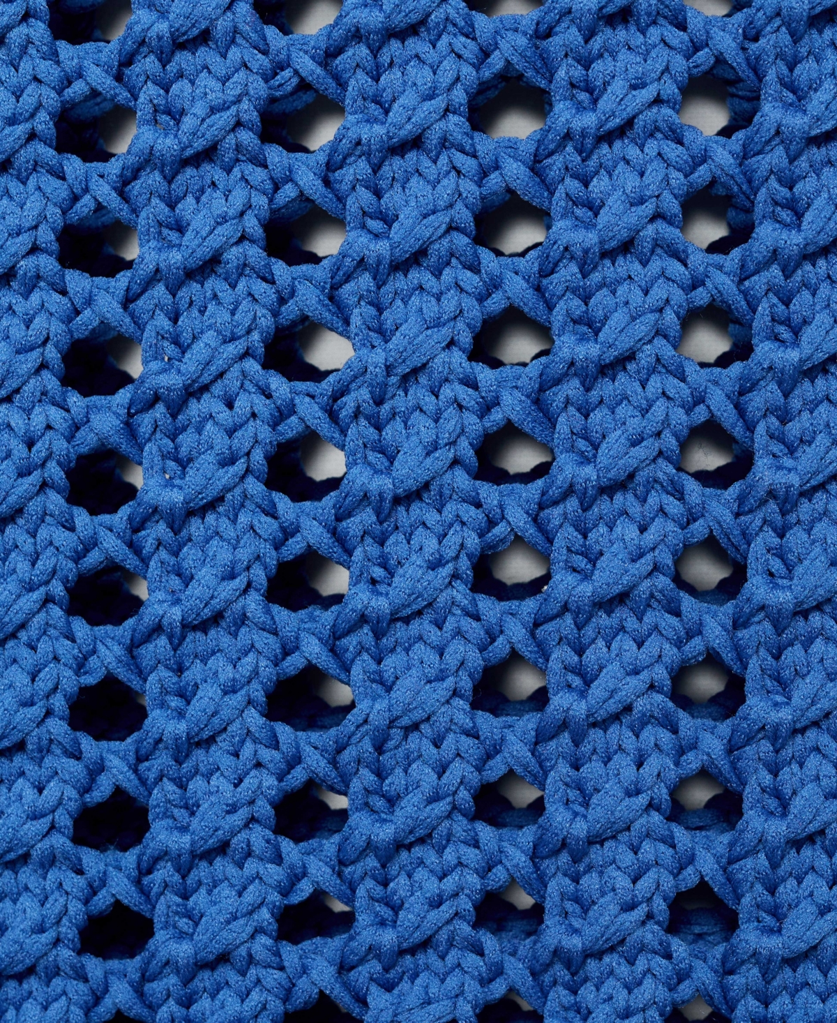 Mango Short Sleeve Open Knit Sweater In Blue
