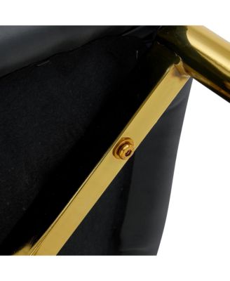 Streamdale Set of 8 Dining Chairs with PU Backrest and Gold Metal Legs