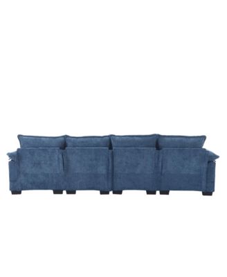 1 Pc Chenille Fabric Sectional Sofa U-Shape Modern Large Living Room Seating