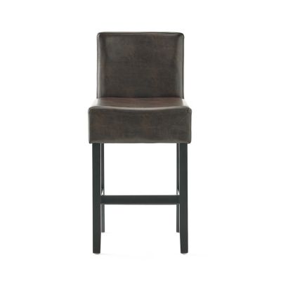 Set of 2 26" Portman Bonded Leather Counter Height Barstool