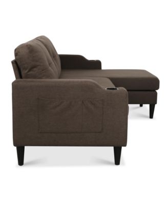 Set of 1 Spacious and Comfortable Modern Sofa with Built-In Storage and Adjustable Leg Rest