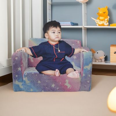 Streamdale 2-in-1 Kids Modular Sleeper Sofa Convertible Comfy Lounger, Small Pink