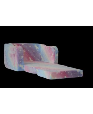 Streamdale 2-in-1 Kids Modular Sleeper Sofa Convertible Comfy Lounger, Small Pink