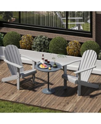 Acacia Wood Lounge Patio Adirondack Chair with Inclined Seat