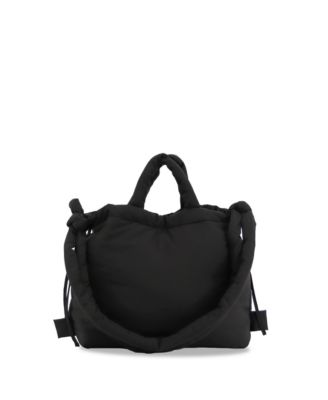 Puffy Convertible Tote with Adjustable Handles and Spacious Compartments