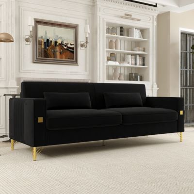 Streamdale Black 2 Seater Sofa