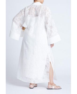 Платье-рубашка оверсайз с цветочным рисунком ELOQUII Plus Size