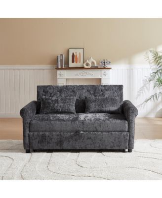 Streamdale Upholstered Sofa Bed - Chenille Loveseat with Adjustable Back