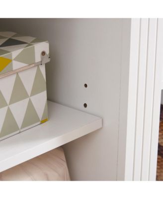 Media Console Table with Large Storage Cabinet, Modern TV Media Entertainment Stand, White, 65.75"W17"D32.48"H