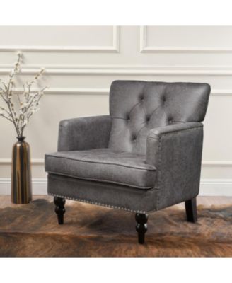 Streamdale Microfiber Club Chair W/ Diamond Tufting