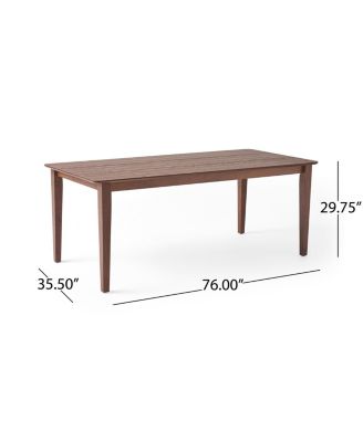 Streamdale Farmhouse Dining Table With Slatted Top And Square Legs