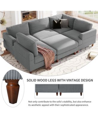 Streamdale Modular Sectional Sofa with Ottoman L Shaped Corner Sectional for Living Room, Office, Spacious Space