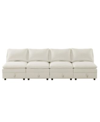 Mira Modular 4-Piece SofaFabric  Customizable, Comfortable, Storage-Equipped