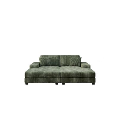 Streamdale Cozy Corduroy Sleeper Sofa Oversized, Modern Double Lounge