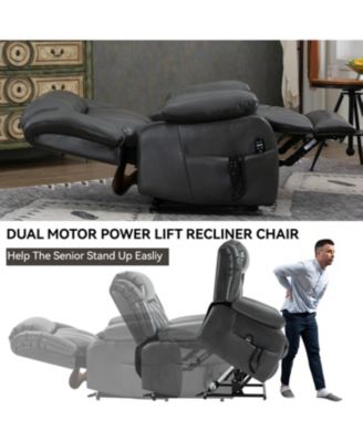 Streamdale  Furniture 1 piece Electric Grey Power Lift Recliner chair