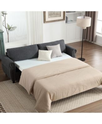 80.7" 2-in-1 Sofa Bed Sleeper with Large Mattress(63"70.93.3 inch), for Living Room Spaces Bedroom