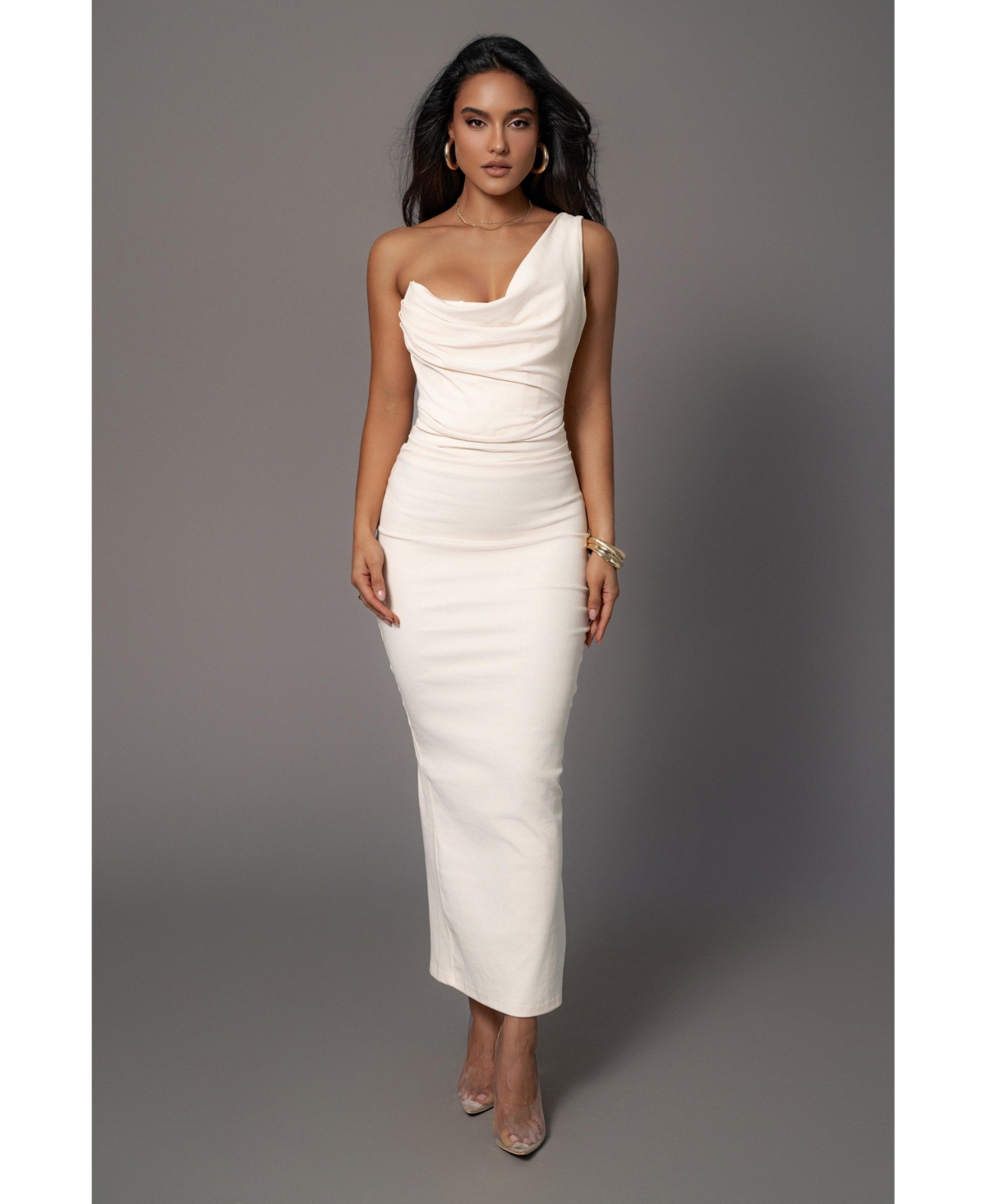 Women's Krishna One Shoulder Maxi Dress - Buttercream