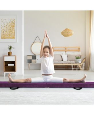 Folding Balance Beam with Solid Wood Base and Anti-slip Bottom