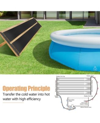 2 Pieces 10/16.4/20 Feet Weatherproof Solar Swimming Pool Heating System
