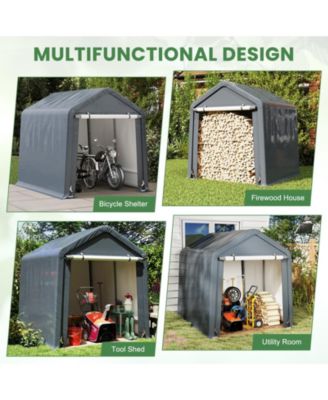8 x 6.5 Feet Portable Motorcycle Outdoor Storage Shelter