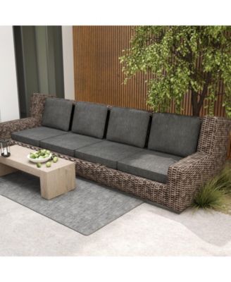 2-Pack Outdoor Patio Cushion Set with Removable Covers