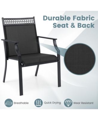 Patio Chairs Set of 2 with All Weather Breathable Fabric