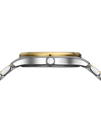 Women's Swiss Beleganza Diamond (1/20 ct. t.w.) Two-Tone Stainless Steel Bracelet Watch 28mm