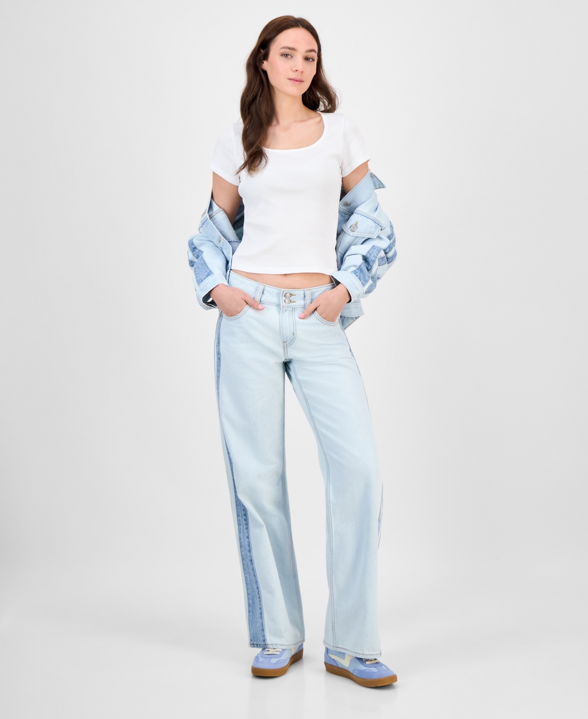 Levi's Women's Superlow Straight-leg Loose Jeans In Multi