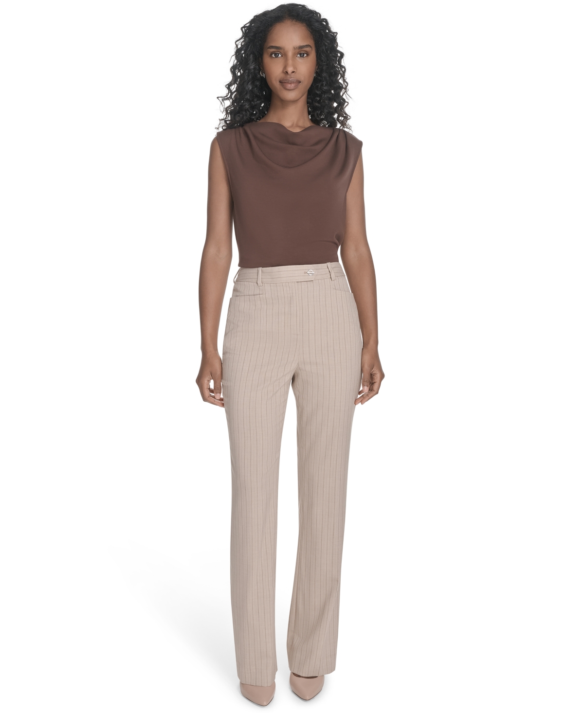 Calvin Klein Women's Pinstriped Modern-fit Pants
