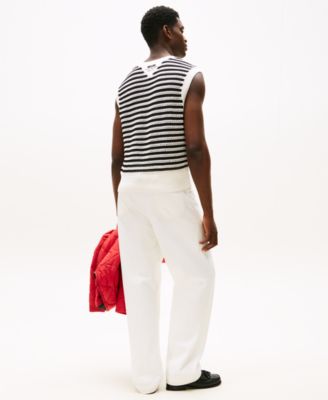 Мужской свитер-жилет в полоску из коллекции Tommy Hilfiger x APXGP