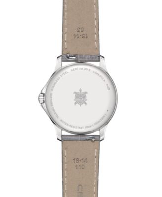 Women's Swiss DS-8 Gray Leather Strap Watch 31mm