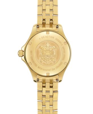 Women's Swiss DS Action Diamond Accent Gold-Tone Stainless Steel Bracelet Watch 34mm