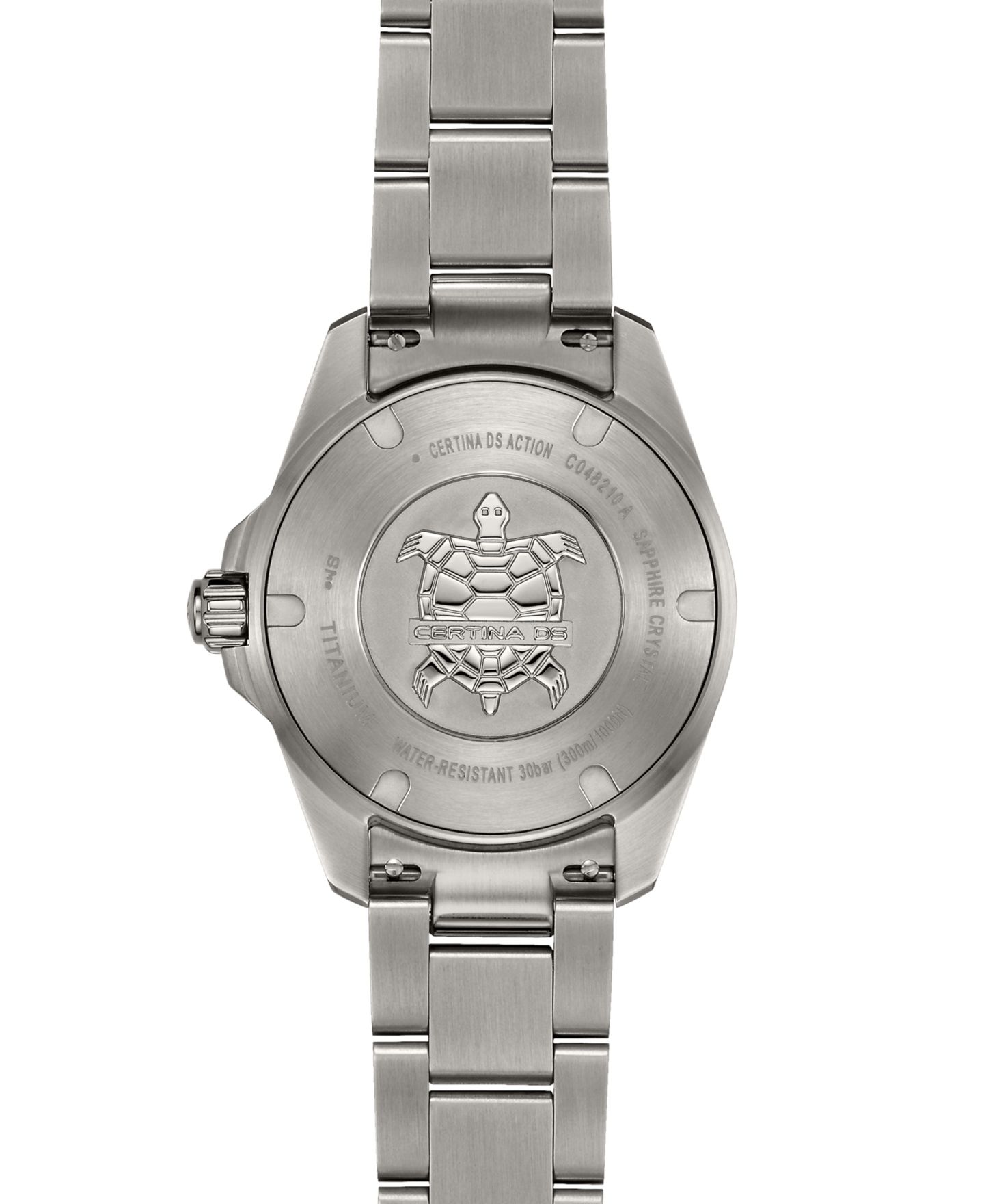 Женские часы Certina Swiss DS Action Silver-Tone Titanium Bracelet Watch 35mm — фото 2