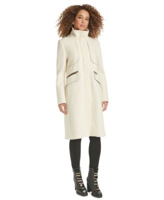 Women's Zip-Front Boucl&eacute; Coat, Created for Macy's