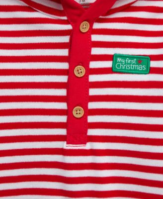 Baby Boys Cotton Santa Bodysuit & Pants, 2 Piece Set 